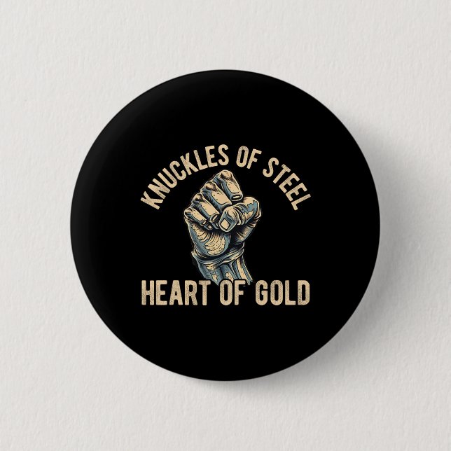Bare Knuckle Boxing Men Fist Fighting Knuckle Figh 6 Cm Round Badge (Front)