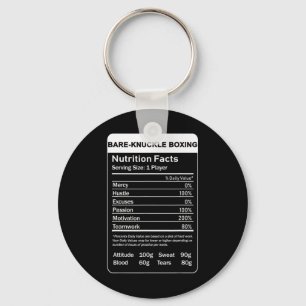 Bare-knuckle Boxing Nutrition Facts  Key Ring