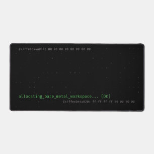Bare-Metal Workspace C++ Hex Dump Programmer Desk  Mat