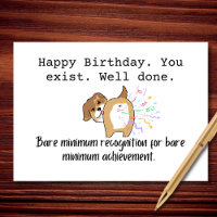 Bare Minimum Birthday Recognition