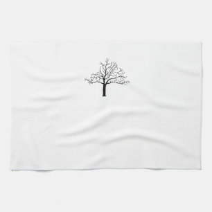 Bare Tree Design Tea Towel