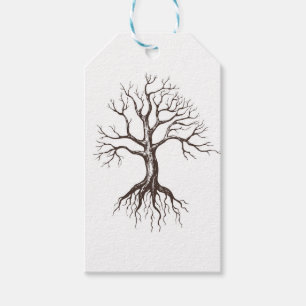 Bare tree gift tags