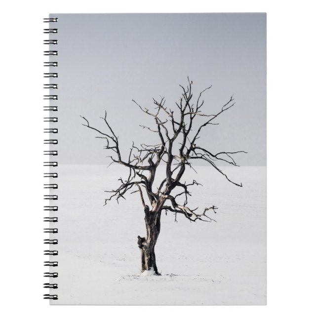 BARE TREE IN THE MIDDLE OF SNOW NOTEBOOK (Front)