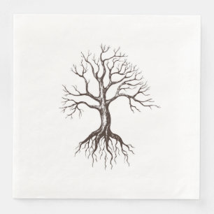 Bare tree napkin