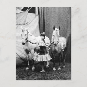 Bareback Girl: 1904 Postcard