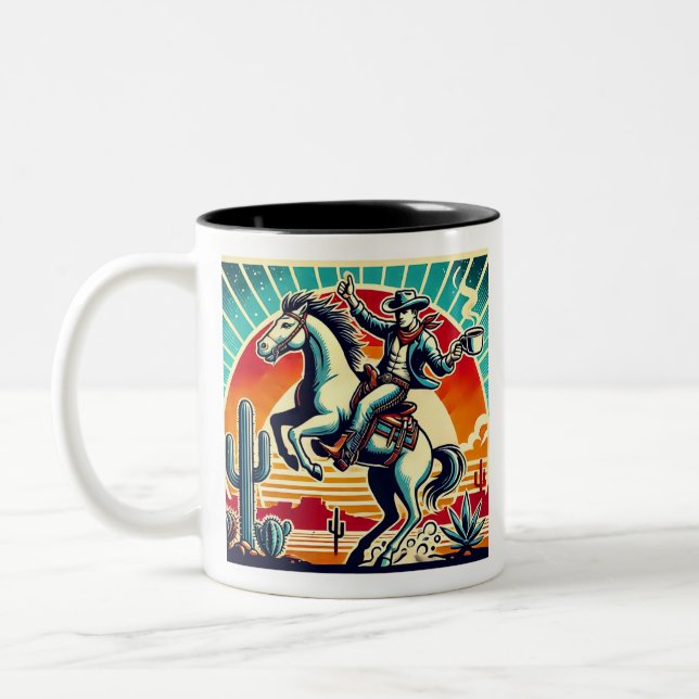 Bareback Life Cowboy Coffee Mug (Left)