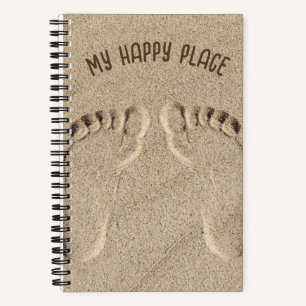 Barefeet Footprints in Sand  Notebook