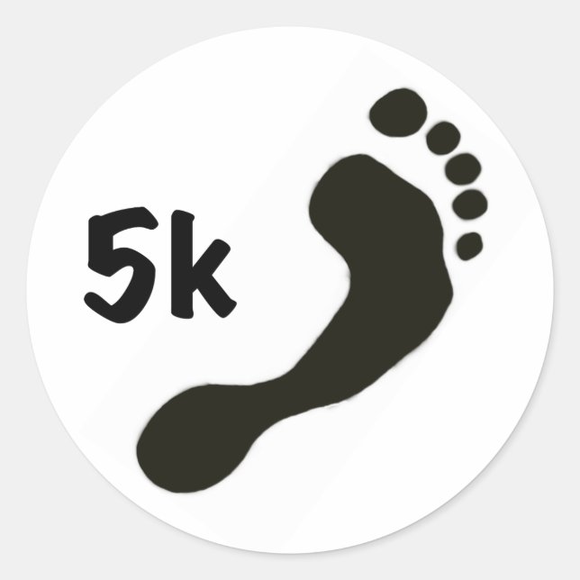 Barefoot 5k Sticker (Front)
