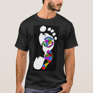 Barefoot Autism Challenge Logo T-Shirt Men
