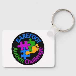Barefoot Autism Challenge Trucker Hat Key Ring