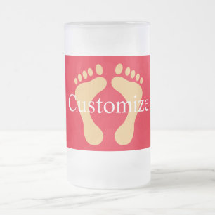 Barefoot Beach Bum Thunder_Cove Frosted Glass Beer Mug