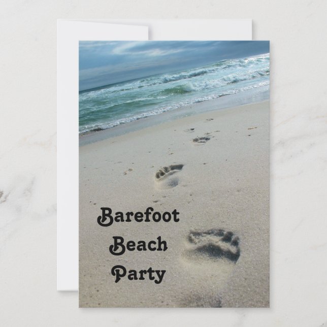 Barefoot Beach Party Invitation (Front)