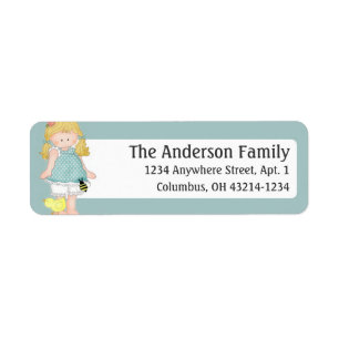 Barefoot Beth Loves Easter d2 Return Address Label