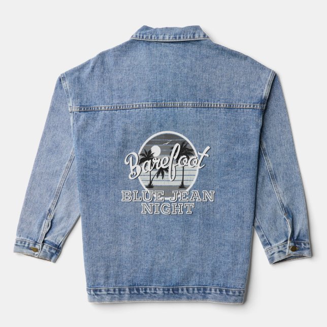 Barefoot Blue Jean Night Country Music Lyrics 1  Denim Jacket (Back)