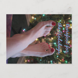 Barefoot for the Holidays Postcard