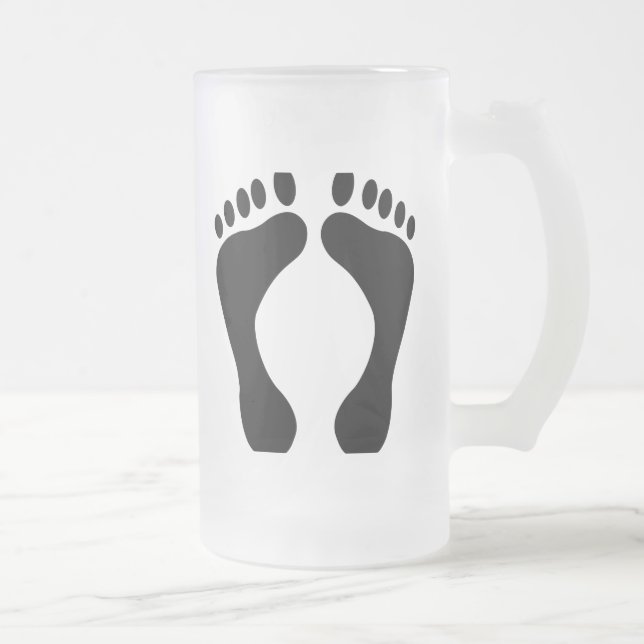 Barefoot Frosted Glass Beer Mug (Right)