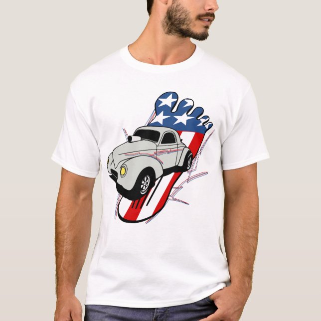 Barefoot Gas Pedal Willy's T-Shirt (Front)