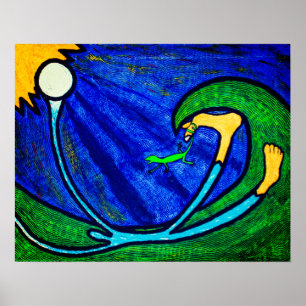 Barefoot in Grass Dream painting Poster