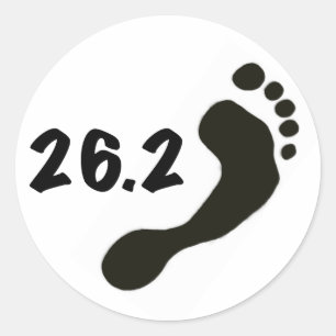 Barefoot Marathon Classic Round Sticker