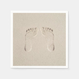 Barefoot Prints in Sand Napkin