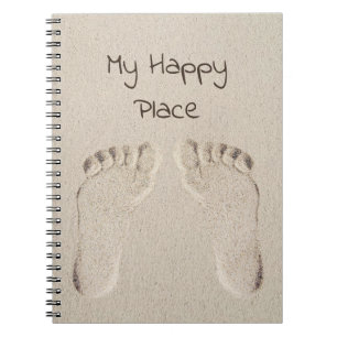 Barefoot Prints in Sand  Notebook