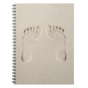 Barefoot Prints in Sand Notebook