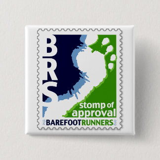 Barefoot Runners Society Stomp of Approval Square 15 Cm Square Badge