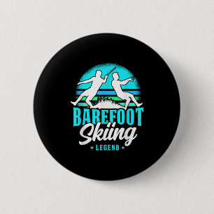 Barefoot Skiing Legend Retro Style Water Sport Ski 6 Cm Round Badge