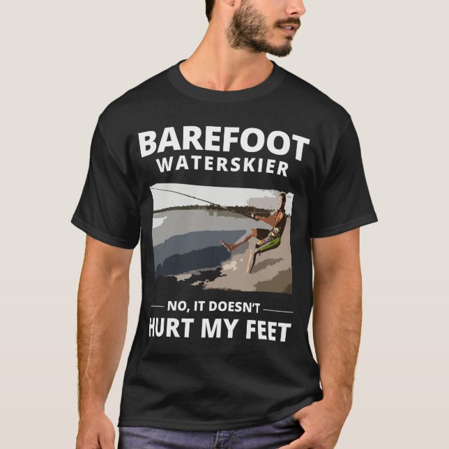 Barefoot skiing Water sport Motorboat T-Shirt (Front)