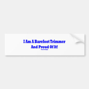 Barefoot trimmer bumper sticker