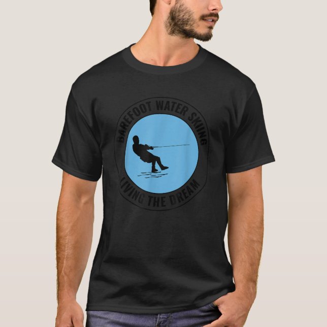 Barefoot Water Skiing Motorboat Sport Aquatic acti T-Shirt (Front)