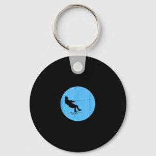 Barefoot water skiing motorboat sport aquatic key ring