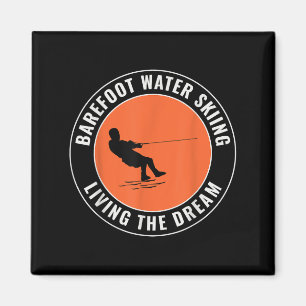Barefooting Barefoot Water Skiing Motorboat Water  Magnet