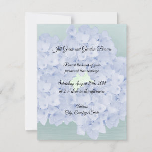 Barely Blue Hydrangea Wedding Invitation
