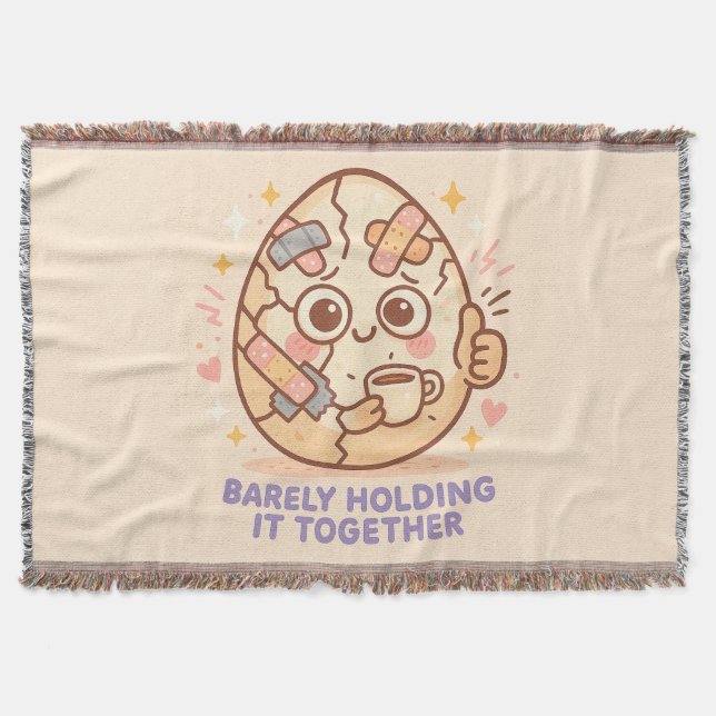 Barely Holding It Together Throw Blanket (Front)