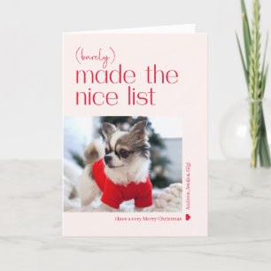 Barely Made It Editable Colour Folded Holiday Card