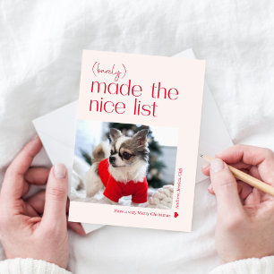 Barely Made It Editable Colour Holiday Photo Card