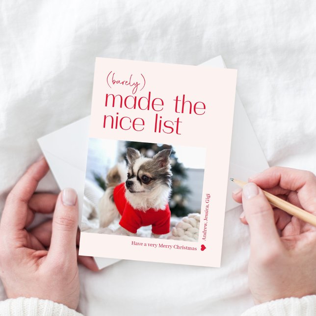 Barely Made It Editable Colour Holiday Photo Card (Creator Uploaded)