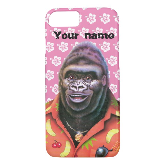 Barely There iPhone 8-7 Case - Vain Gorilla. (Back)