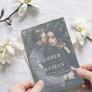 Barely There Shades - Photo Wedding Invitation