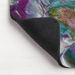 Barely visible flower drawing in very porous style mouse mat
