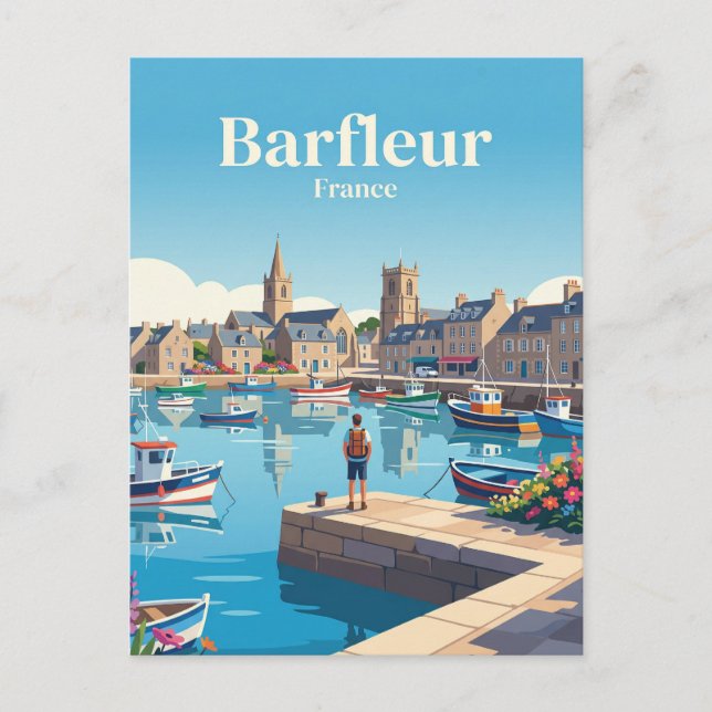 Barfleur France Postcard (Front)