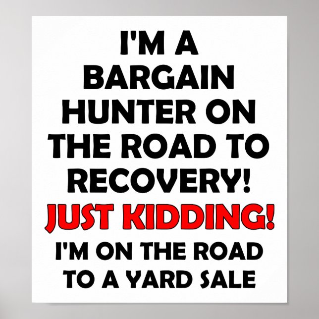 Bargain Hunter Funny Poster (Front)