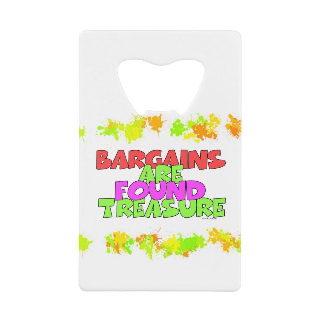 BARGAINS ARE FOUND TREASURE (Front)