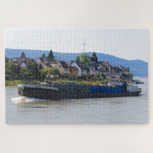 Barge on the River Rhine 4 Jigsaw Puzzle