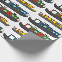 Barges and Narrowboats Boat Illustrations