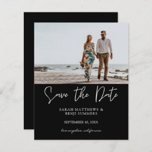 Bargin Photo & Typography Save the Date Black H