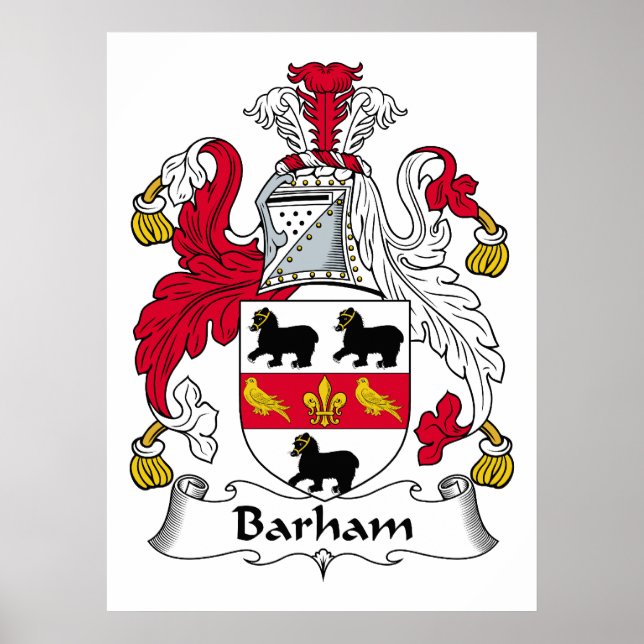Barham Family Crest Poster (Front)