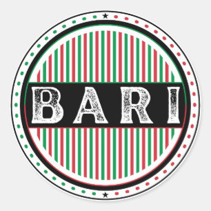Bari City Pride Emblem – Italian Identity Classic Round Sticker