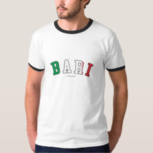 Bari in Italy national flag colours T-Shirt
